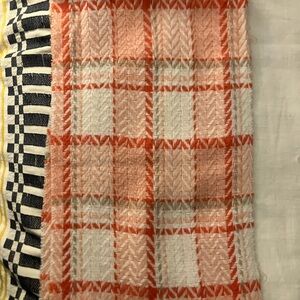 Charter Club 100% cashmere Pink and White Checkered Scarf